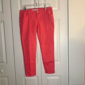 Pink Polka Dot Denim Pants